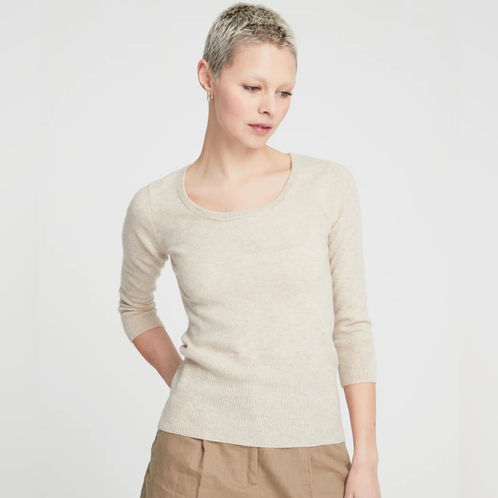 Angora Wool Blend Grey Sweater